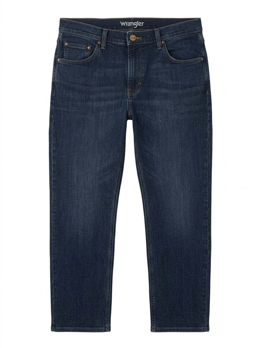 Wrangler Straight Fit Jeans Size 33x30 Dark Wash Denim